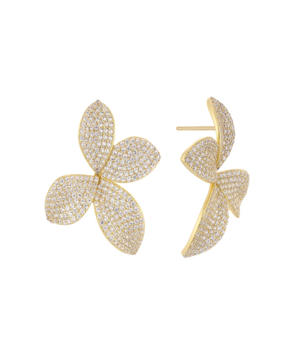 By Adina Eden Pave Fancy On The Ear Stud Earring - Gold | Macy's