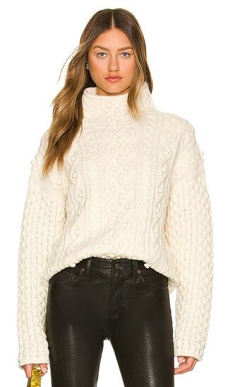 Mixed Cable Pullover in Ivory | Revolve Clothing (Global)