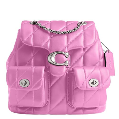 Coach Women's Quilted Tabby Backpack, Fuchsia, One Size | Amazon (US)