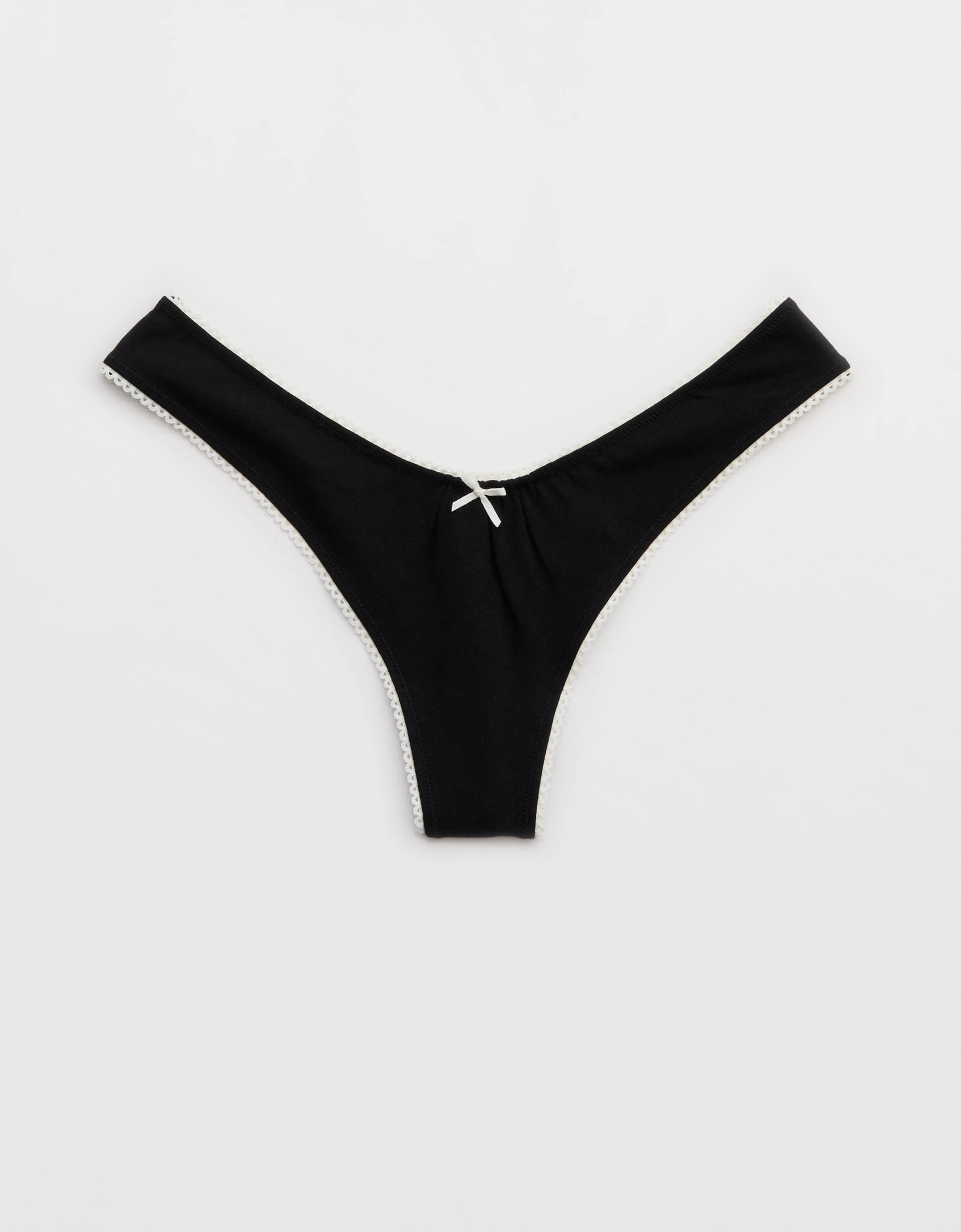 Superchill Cotton Picot Thong Underwear | Aerie