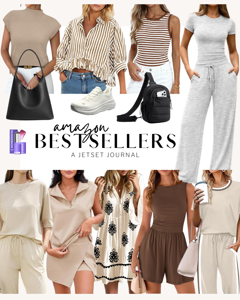 The most-awaited list of Amazon Bestsellers is here! LILLUSORY has a chic lounge set that you can wear as a travel outfit. It’s perfect for Vilanva’s white sneakers. Many people are into barrel jeans lately, and Dokotoo’s striped barrel pants are among the recommended ones. You can pair it with the high-neck tank top from PRETTYGARDEN, which is also a bestseller.

#LTKSeasonal #LTKSaleAlert #LTKTravel
 

 