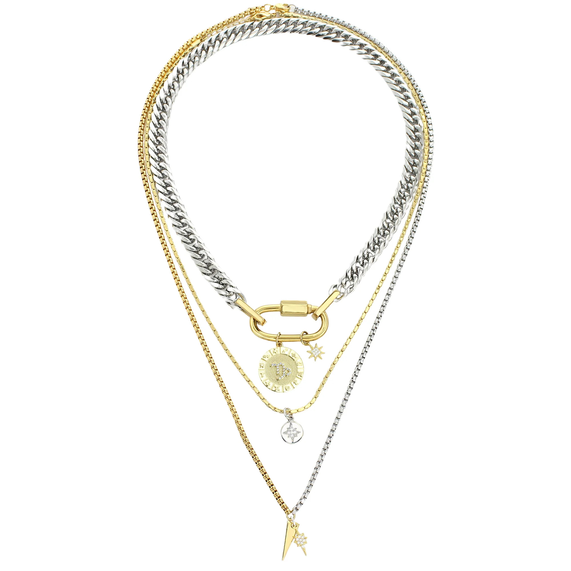 ANNE ZODIAC LAYERED NECKLACE SET | Artizan LLC