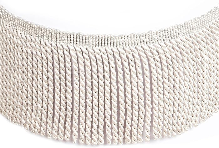 Fenghuangwu 5 Yard Curtain Fringes Bullion Fringe Trim Rayon Fabric Tassel 4inch Wide and Embelli... | Amazon (US)