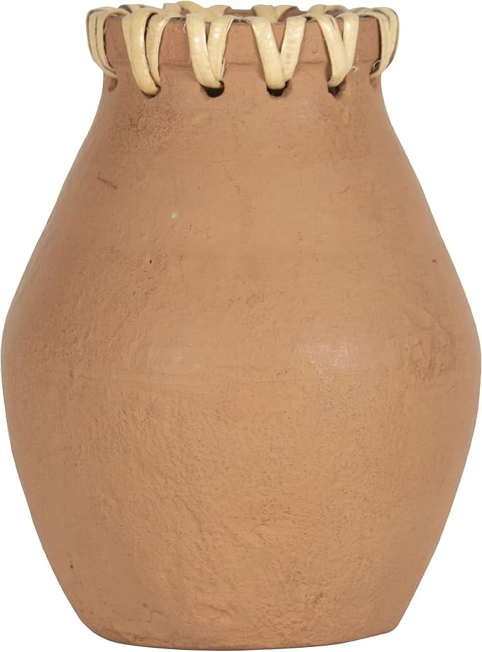 Terracotta & Cane Weave Vase | Amazon (US)