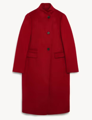 Twill Single Breasted Relaxed Tailored Coat | M&S Collection | M&S | Marks & Spencer (UK)
