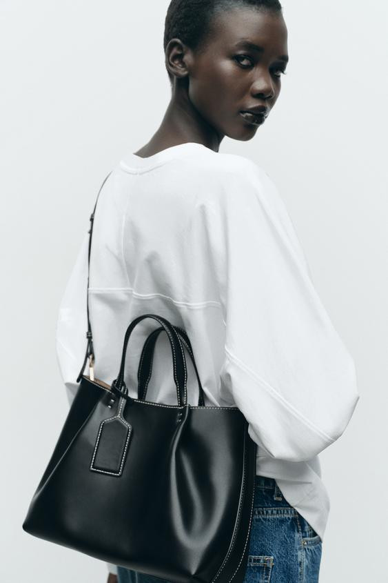 TOPSTITCHED CITY BAG | Zara US