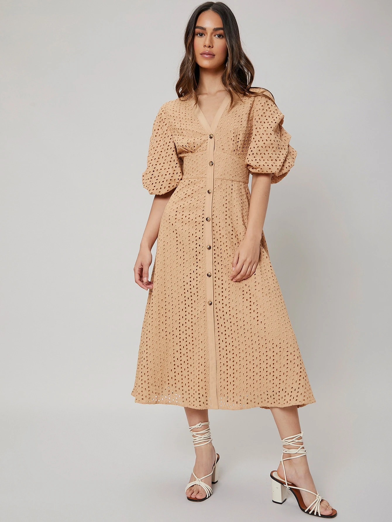 MOTF PREMIUM 100% COTTON SCHIFFY DRESS | SHEIN