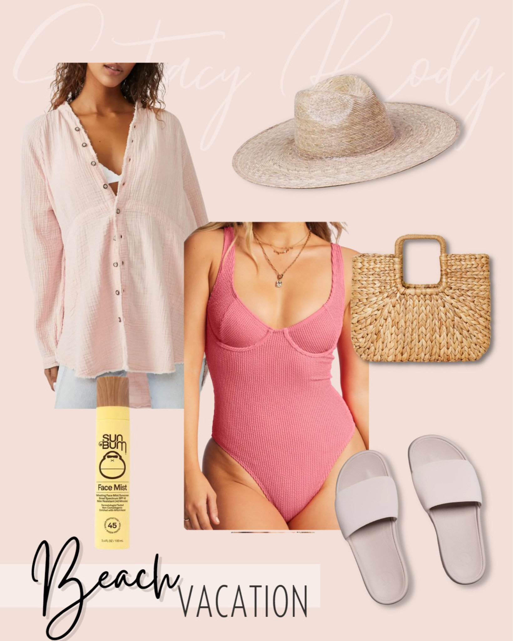 Beach vacation essentials. The slides fit tts or a little on the large side 

#LTKtravel #LTKstyletip #LTKswim