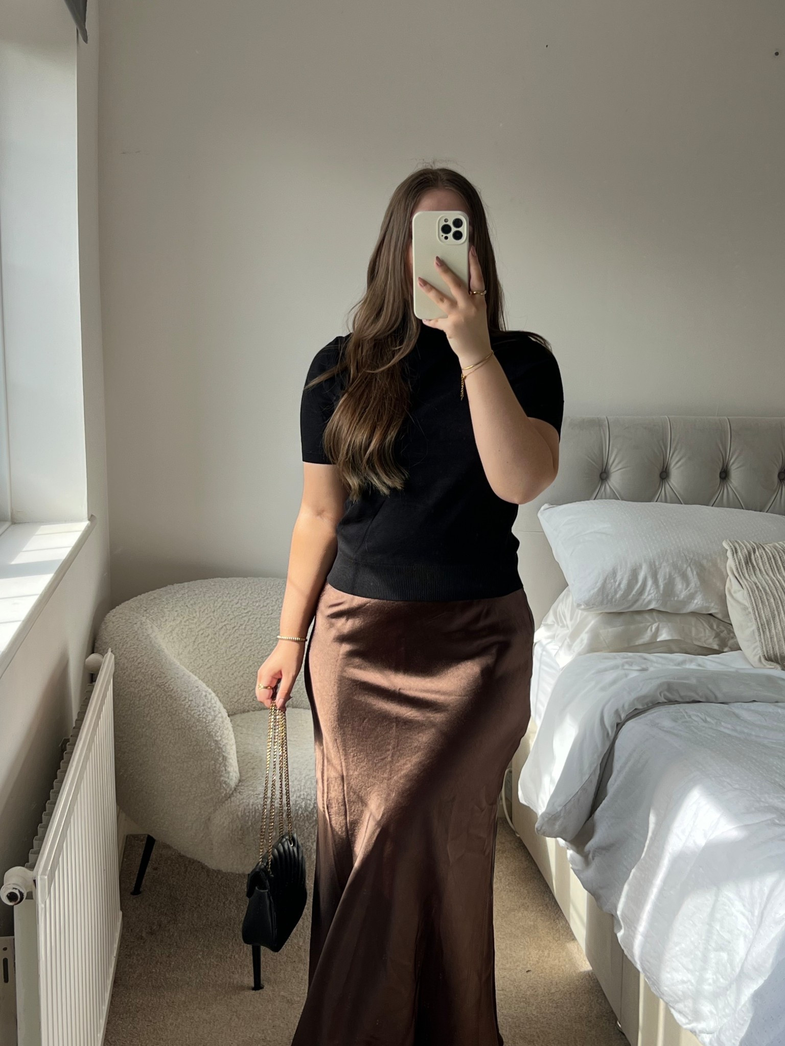 Chocolate brown satin skirt styling #LTKsummer 

#LTKstyletip #LTKautumn #LTKuk