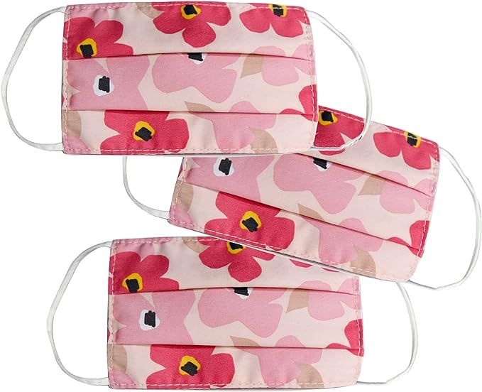 Urban Infant Kideroo 2-Layer Reusable Cloth Face Mask - Poppies 3-Pack | Amazon (US)