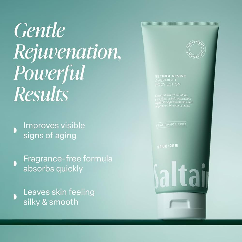 Saltair Retinol Revive Night Lotion – Dual-Action Retinol Body Lotion for Smoother, Firmer Look... | Amazon (US)