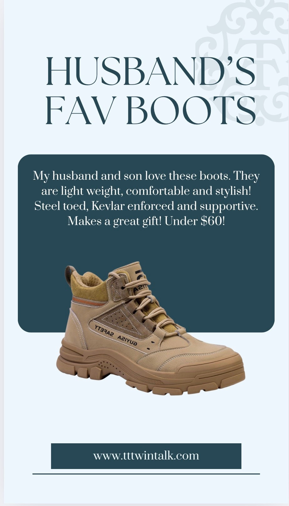 My husband and son’s favorite boots for comfort, hiking and weekend projects.  Trust me, your man will love these. 

#LTKGiftGuide #LTKMens #LTKHoliday