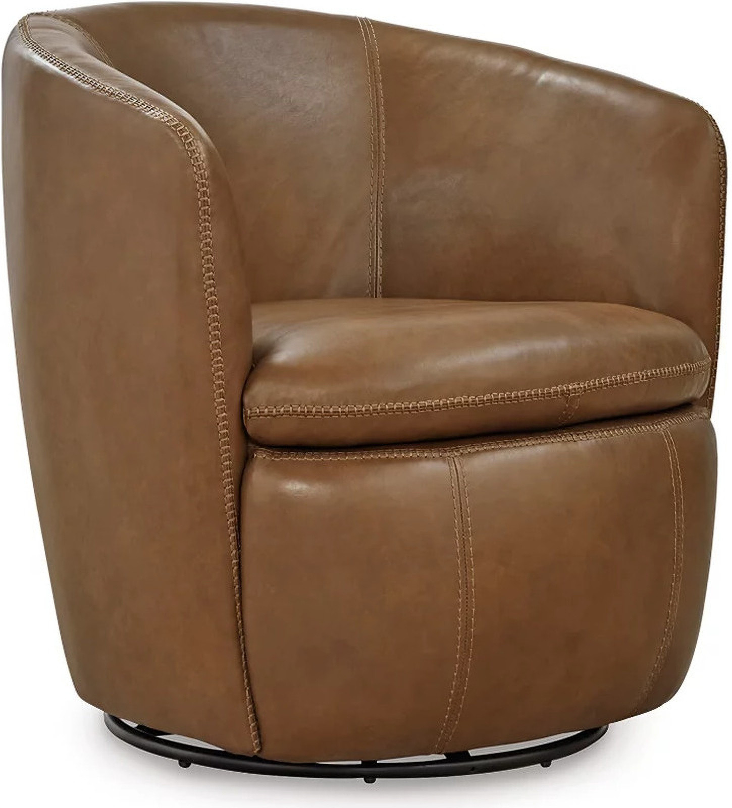 Kierreys Swivel Chair In Caramel | 1stopbedrooms