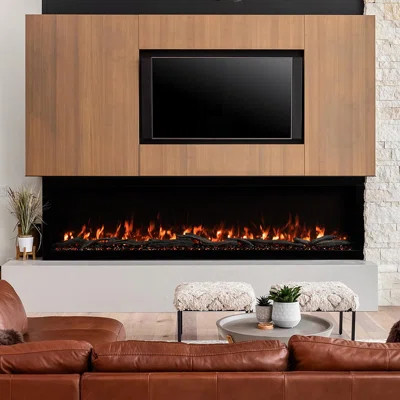 Modern Ember Highmark Smart Linear Electric Fireplace - 10 Different Flame Colors, Works With Alexa And Google Assistant | Wayfair North America