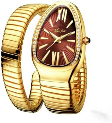 Dress Snake Shape Bracelet Women Watch Top Elegant Waterproof Quartz Jewelry Watches | Amazon (US)