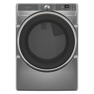 Whirlpool 7.4 cu. ft. Vented Front Load Electric Dryer in Radiant Silver with Steam Capabilities ... | The Home Depot