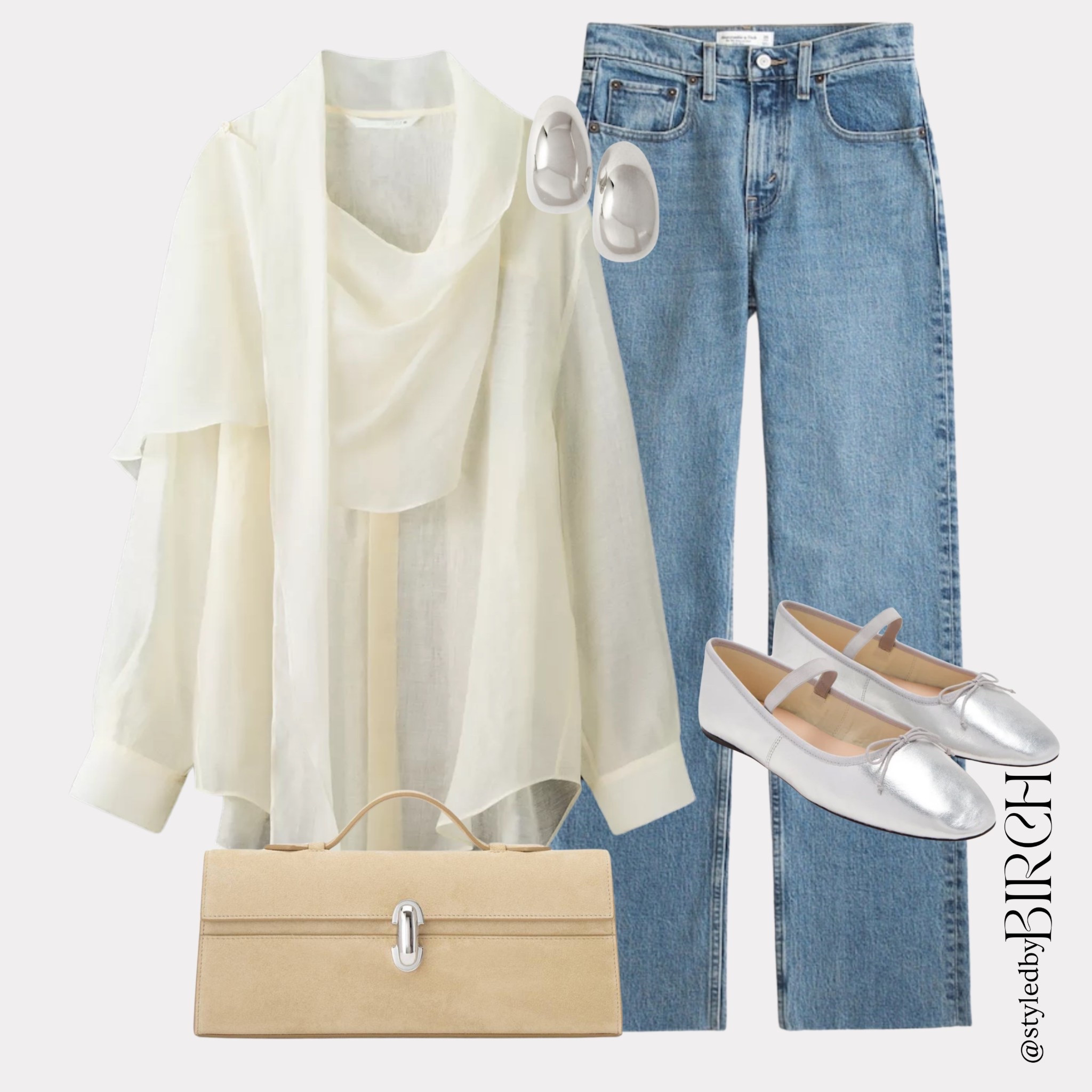 Soft, sheer and completely effortless 🤎
There is something about a sheer draped blouse that just feels so elegant without even trying.

#ootd #outfitinspo #quietluxury #springstyle #chicstyle

Tags 🏷️
Cream sheer draped blouse, blue straight leg jeans, tan suede top handle bag, silver bow ballet flats, silver oval earrings

#LTKmodest #LTKluxury #LTKspring