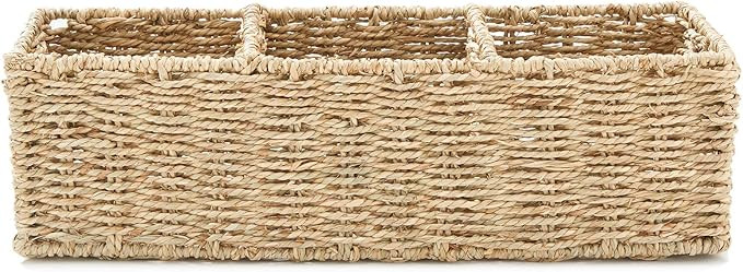 Americanflat Hand-Woven Seagrass Bathroom Storage Basket for Toilet Tank Top - Countertop Organiz... | Amazon (US)