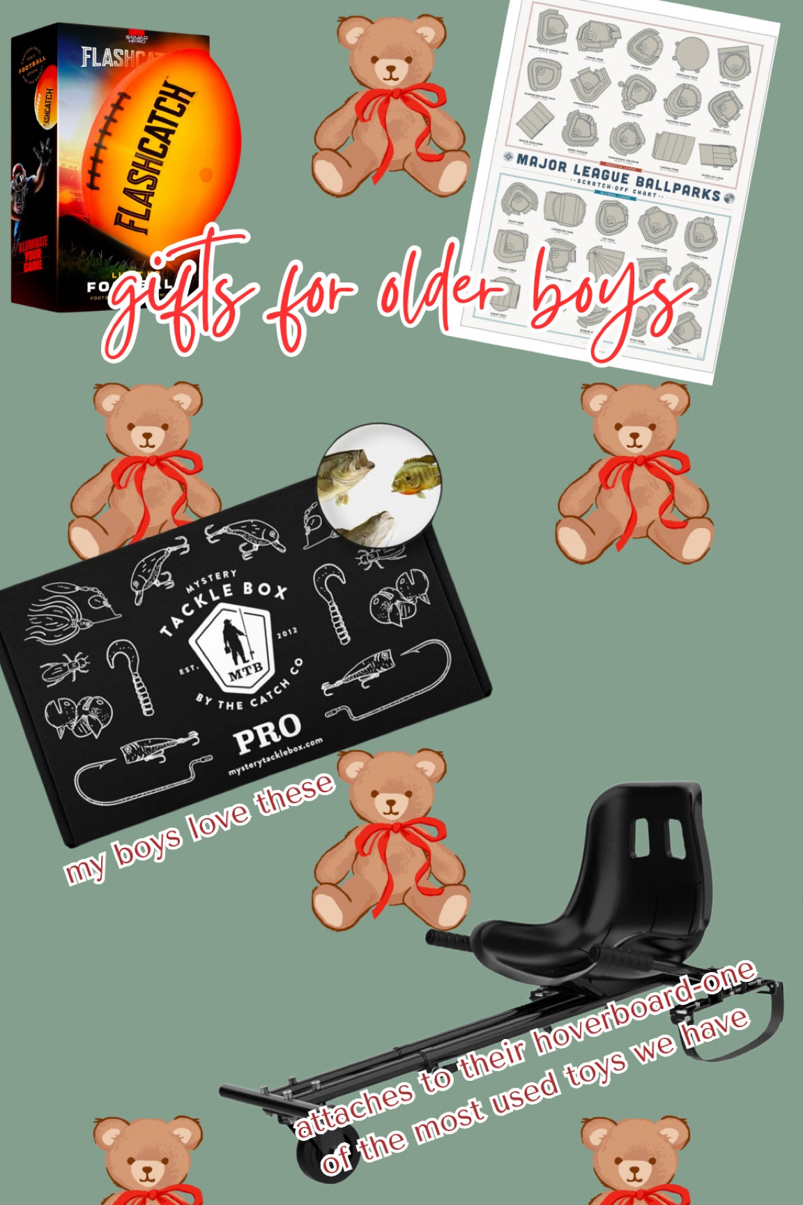 These are things my boys have and love… the mystery tackle box is actually a very good value and they love getting these (over and over)! 🎣⚾️🎄

#LTKCyberWeek #LTKHoliday #LTKGiftGuide