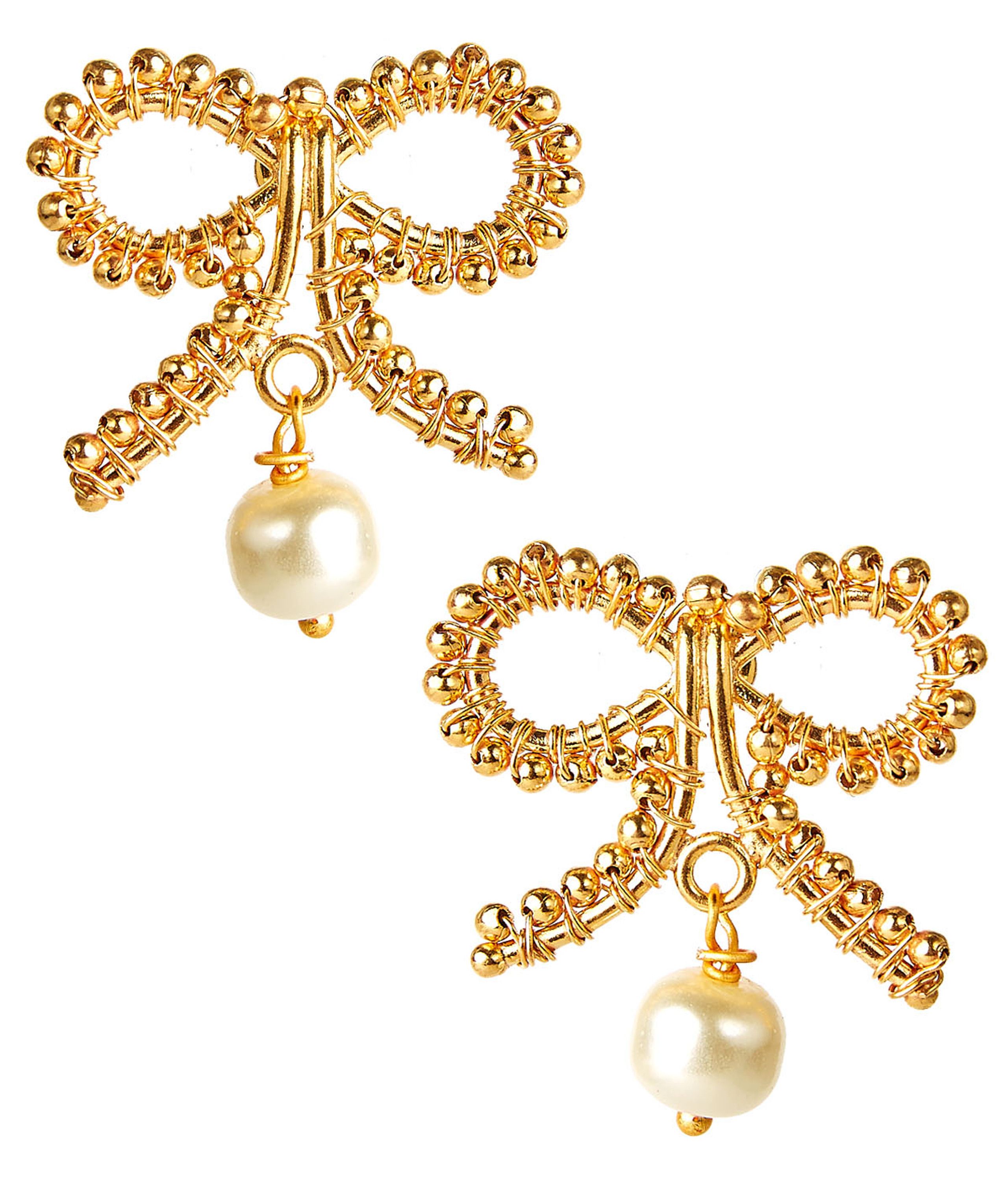 Little Bow Pearl Drop Earrings | Lisi Lerch Inc