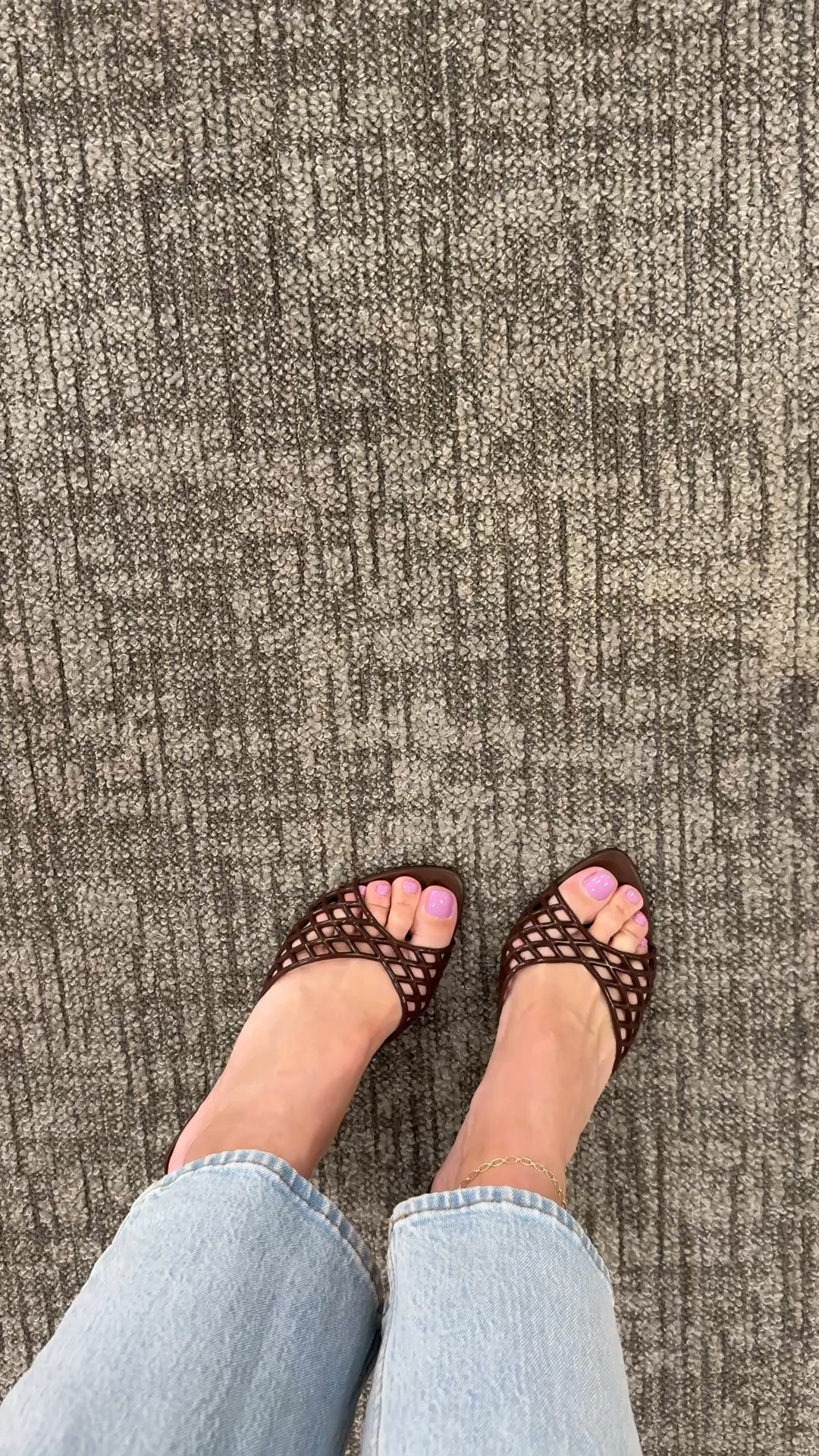 Can't wait to wear these jelly heels!
Sized down 1/2 to 8 