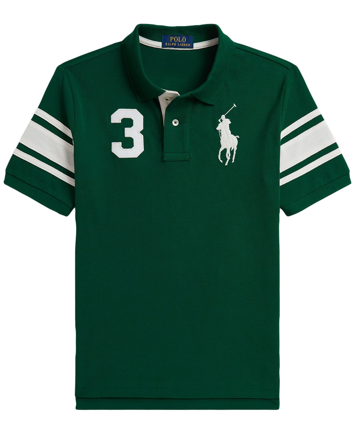 Polo Ralph Lauren Boys' 8-20 Big Pony Cotton Mesh Polo Shirt - Hunder Green | Macy's