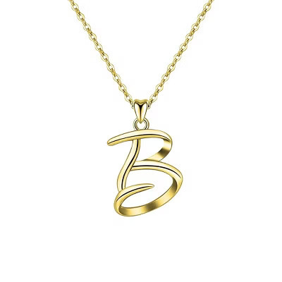 Elegant personalized touch: Stylish 14K Gold plated initial necklace. Adds sophistication and meaning to your look. | Target