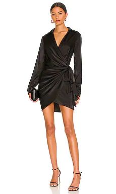 superdown Sophie Draped Mini Dress in Black from Revolve.com | Revolve Clothing (Global)