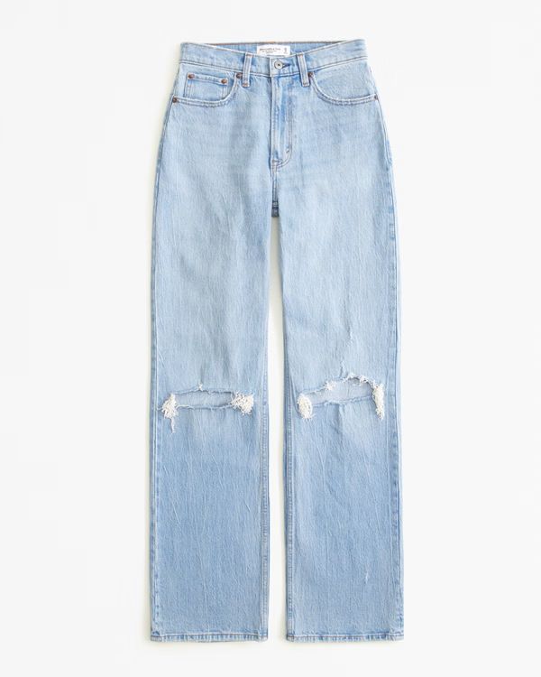 Curve Love High Rise 90s Relaxed Jean | Abercrombie & Fitch (US)