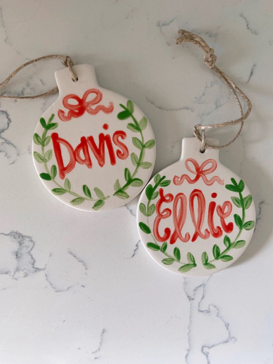 Children's Christmas Ornament / First Christmas/ Red and - Etsy | Etsy (US)