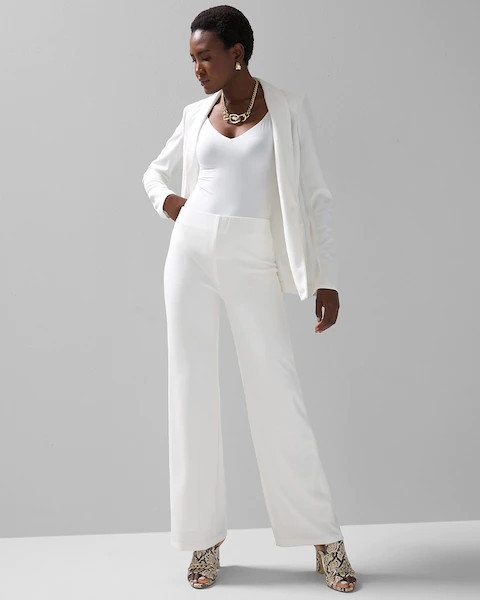 Petite Slip On Wide Leg Trouser | White House Black Market