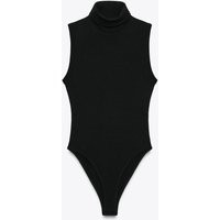 Zara - Basic High Neck Bodysuit - Women - Black - Women | Zara US
