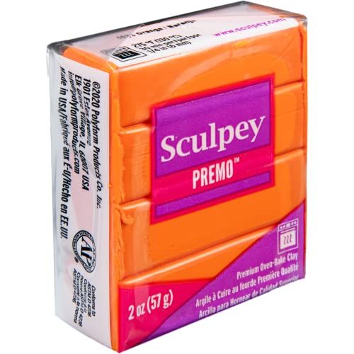 Amazon.com: Sculpey Premo™ Polymer Oven-Bake Clay, Orange, Non Toxic, 2 oz. bar, Great for jewe... | Amazon (US)