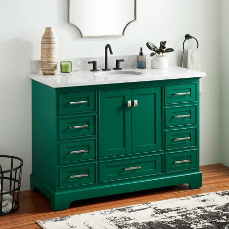Quen 48" Wood Single Vanity Cabinet - Choose Your Vanity Top and Sink Configuration | Build.com, Inc.