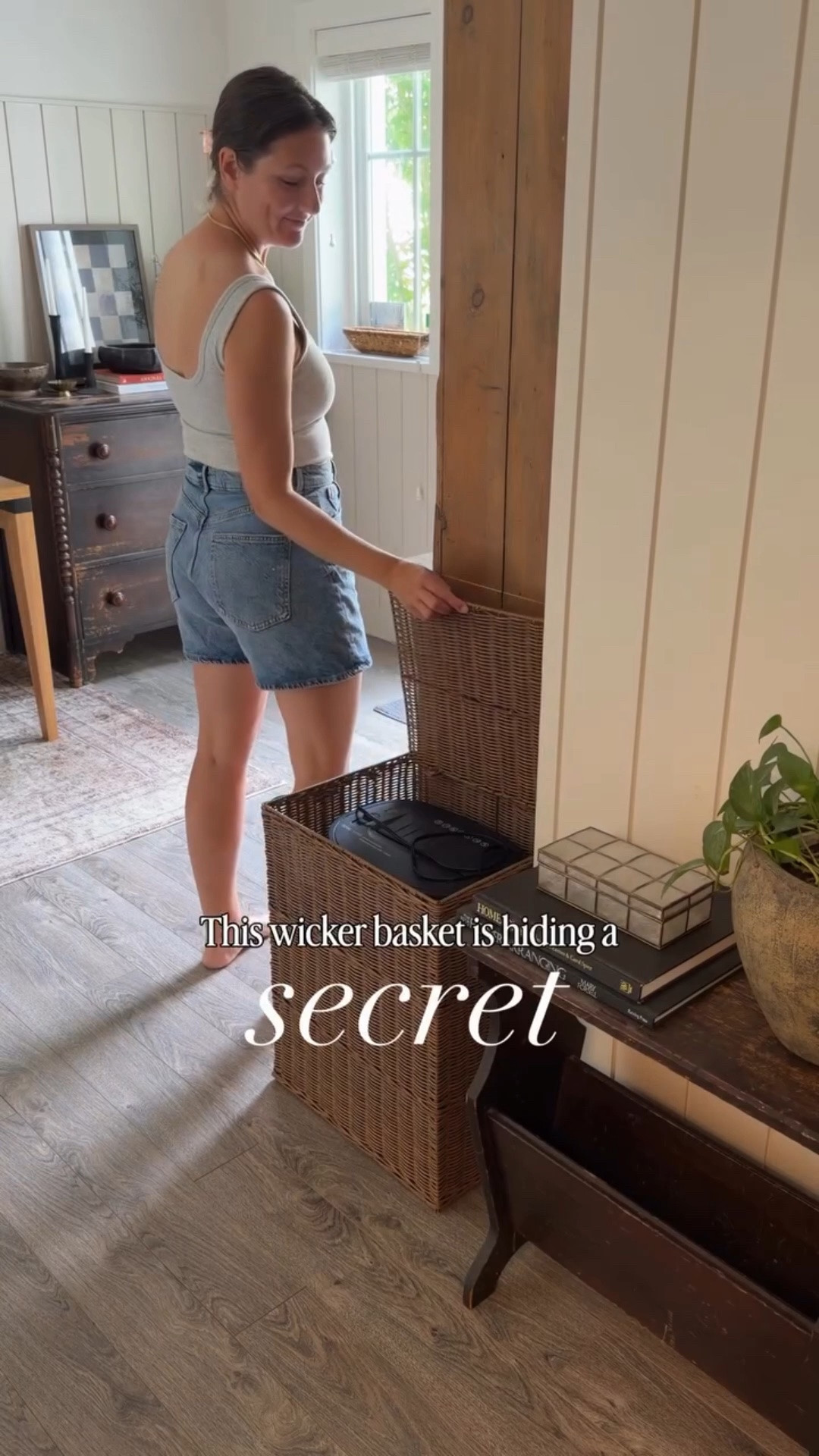 One of my favorite little home hacks: hide your paper shredder inside an oversized wicker basket or laundry hamper. It keeps the office clutter out of sight, but it’s still easy to grab whenever you need it. Functional and pretty. 🙌

#LTKhome #LTKsale