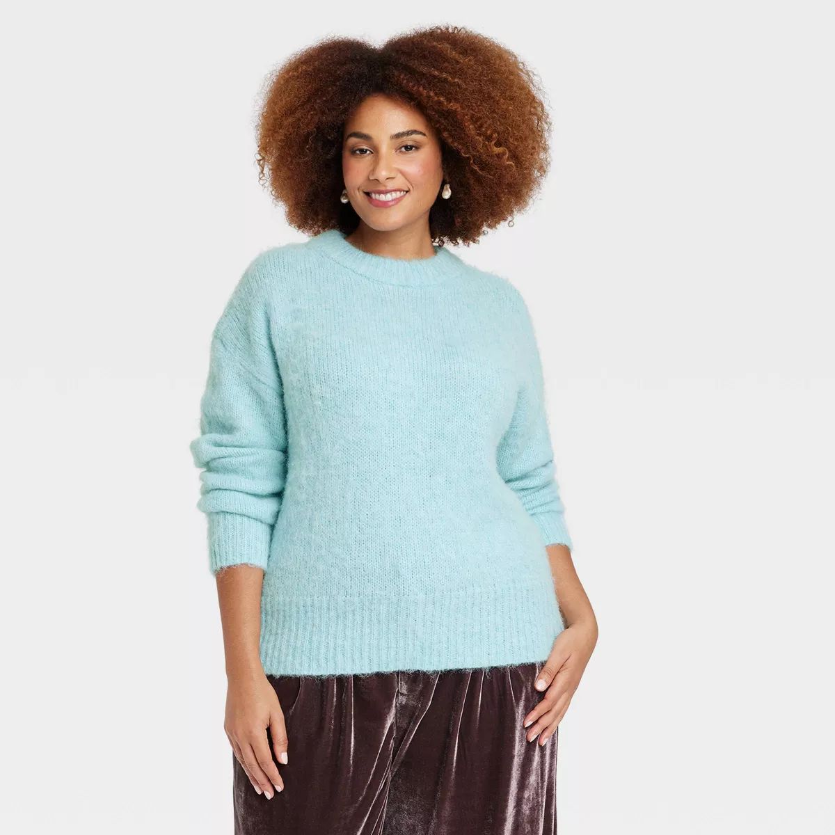 Women's Crewneck Brushed Pullover Sweater - A New Day™ | Target