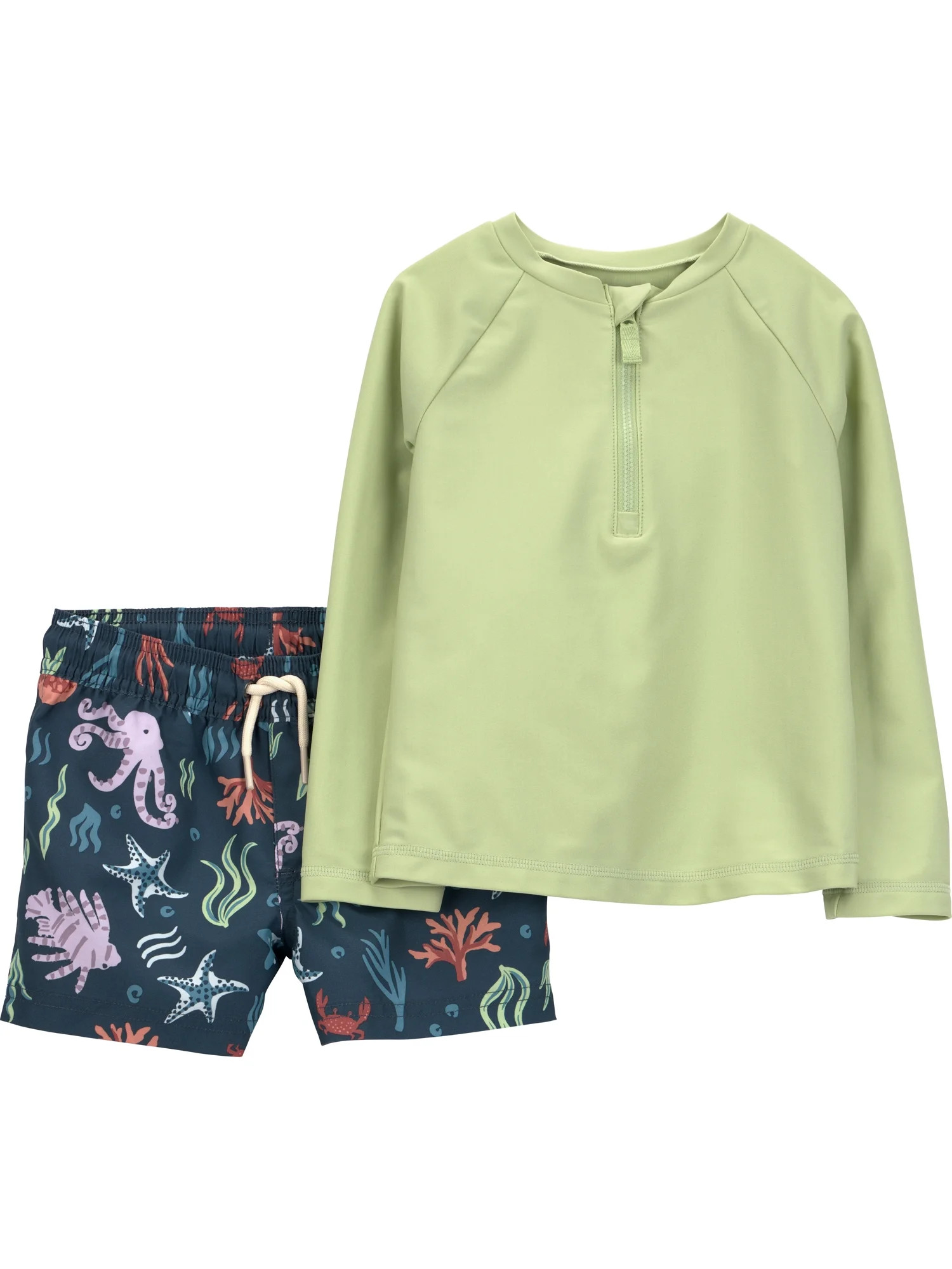 Carter's Child of Mine Toddler Boy Rash Guard Swimsuit Set, 2-Piece, Sizes 12M-5T | Walmart (US)