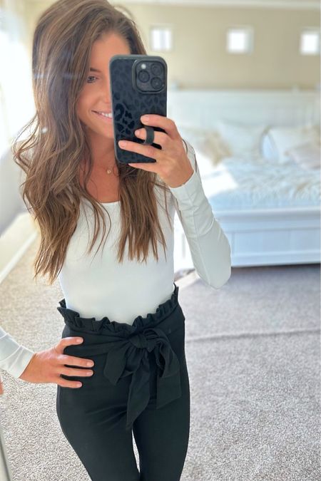 White scoop neck top and black pants. #AmazonFinds #AffordableOutfit #CasualOutfits #FallStyle

#LTKFind #LTKSeasonal #LTKstyletip
