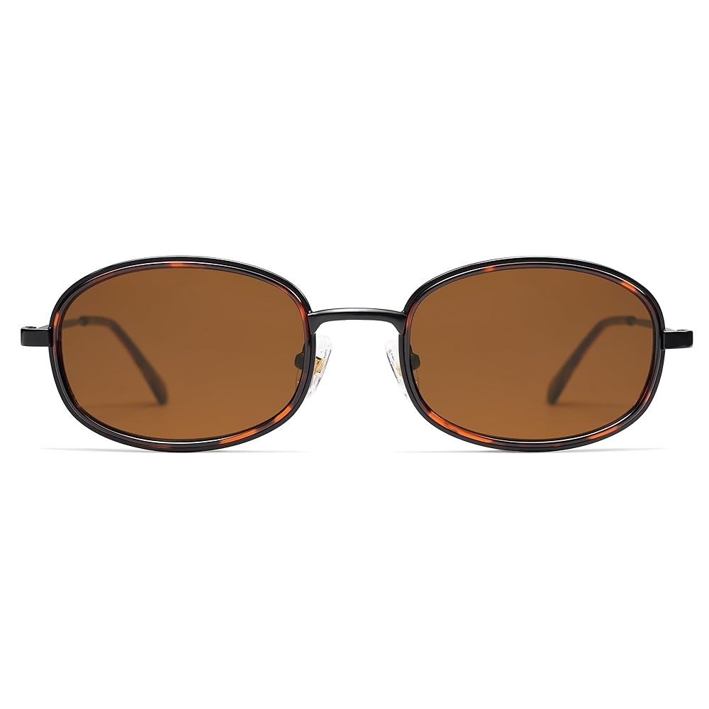 Retro Oval Sunglasses for Women Men Trendy Round Y2k Sunnies AP3681 | Amazon (US)