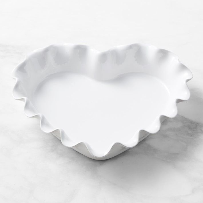 Emile Henry French Ceramic Ruffle Heart Pie Dish | Williams-Sonoma