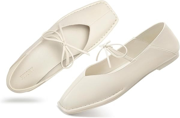 FITORY Ballet Flats for Women Mary Jane Shoes with Square Toe Comfortable | Amazon (US)
