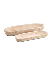 Set Of 2 18in And 24in Wooden Bowls | Marshalls