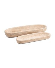 Set Of 2 18in And 24in Wooden Bowls | Marshalls