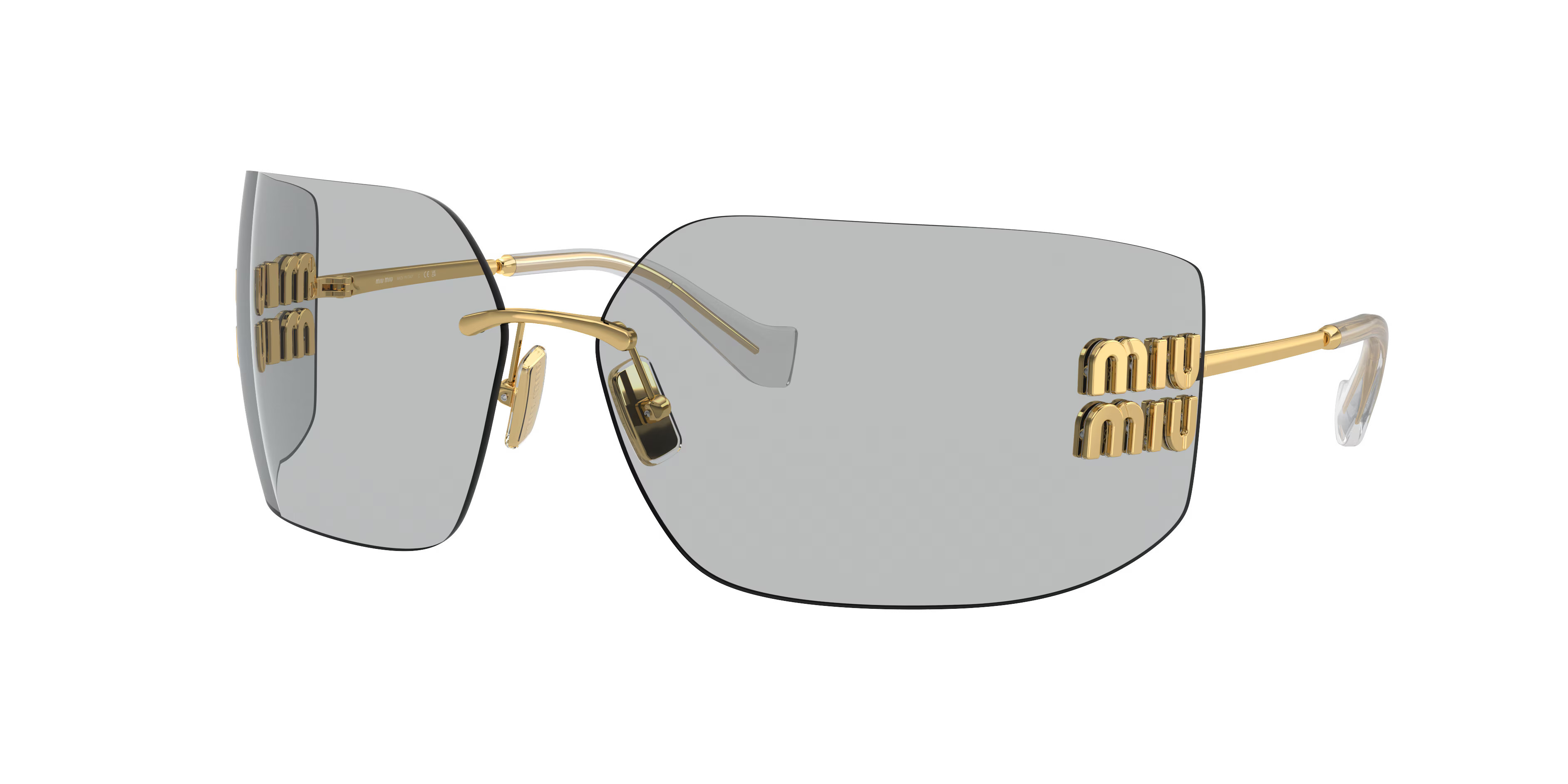 Miu Miu Frau Sunglass MU 54YS - Rahmenfarbe: Gold, Linsenfarbe: Hellgrau | Sunglass Hut EU