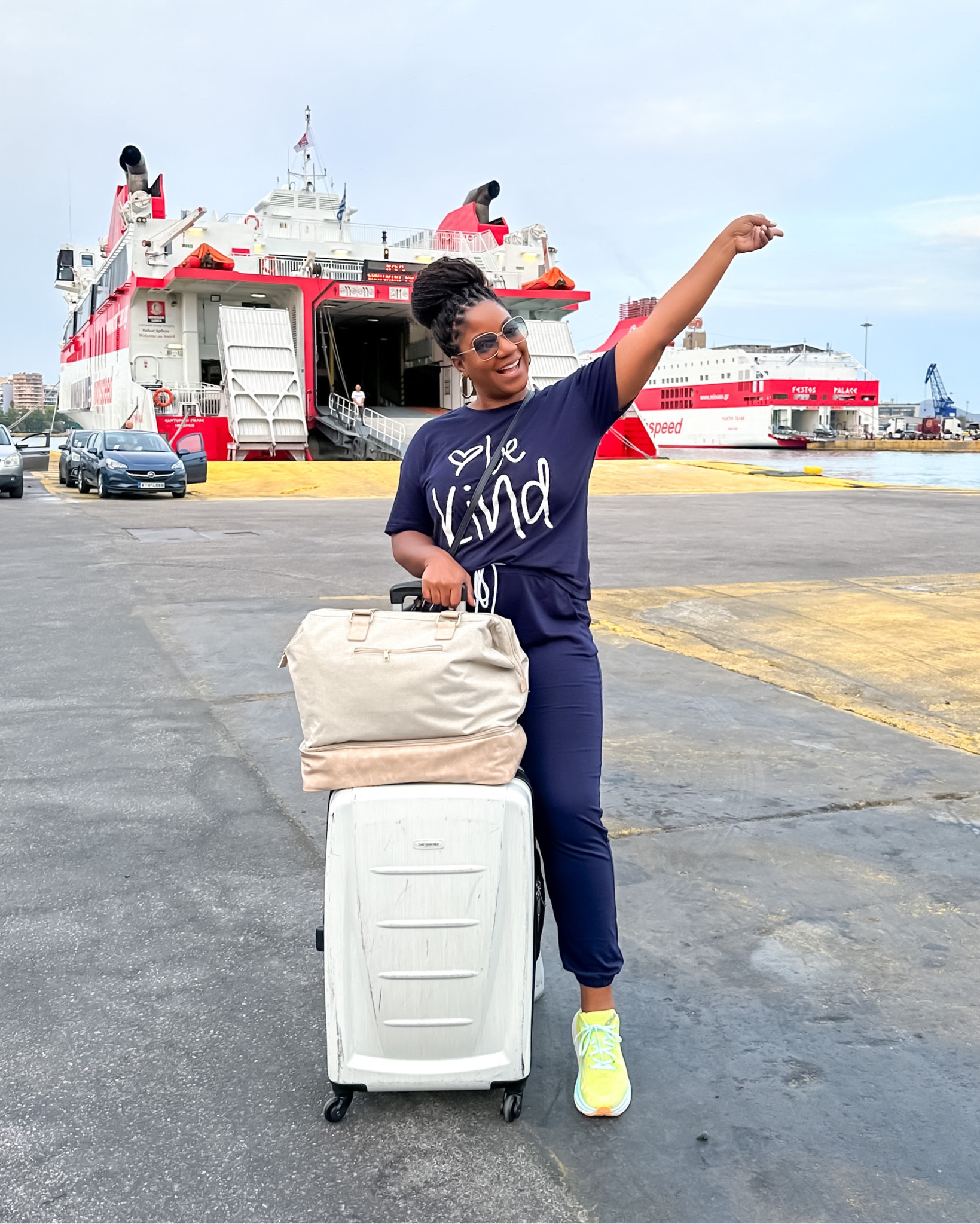 Comfy travel outfit! This set comes in a ton of colors, with or without the words on it.  Pair with sneakers or slides and an oversized denim jacket for a cute look! #FoundItOnAmazon #amazonfinds #amazonfashionfinds#LTKunder50

#LTKmidsize #LTKtravel