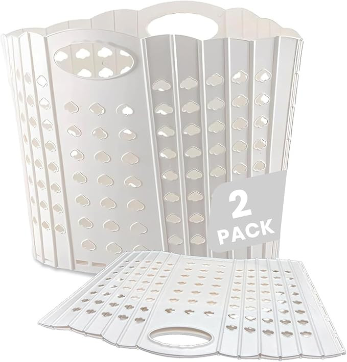 Collapsible Laundry Basket,63L/16.6 Gallon Large Plastic Laundry Basket with Carry Handle,Space-S... | Amazon (US)