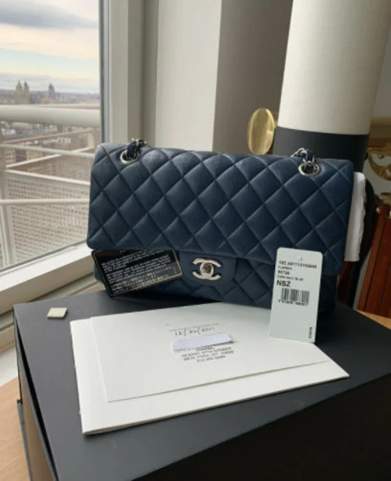 Authentic CC Classic Double Flap Bag Medium Caviar | Etsy (US)