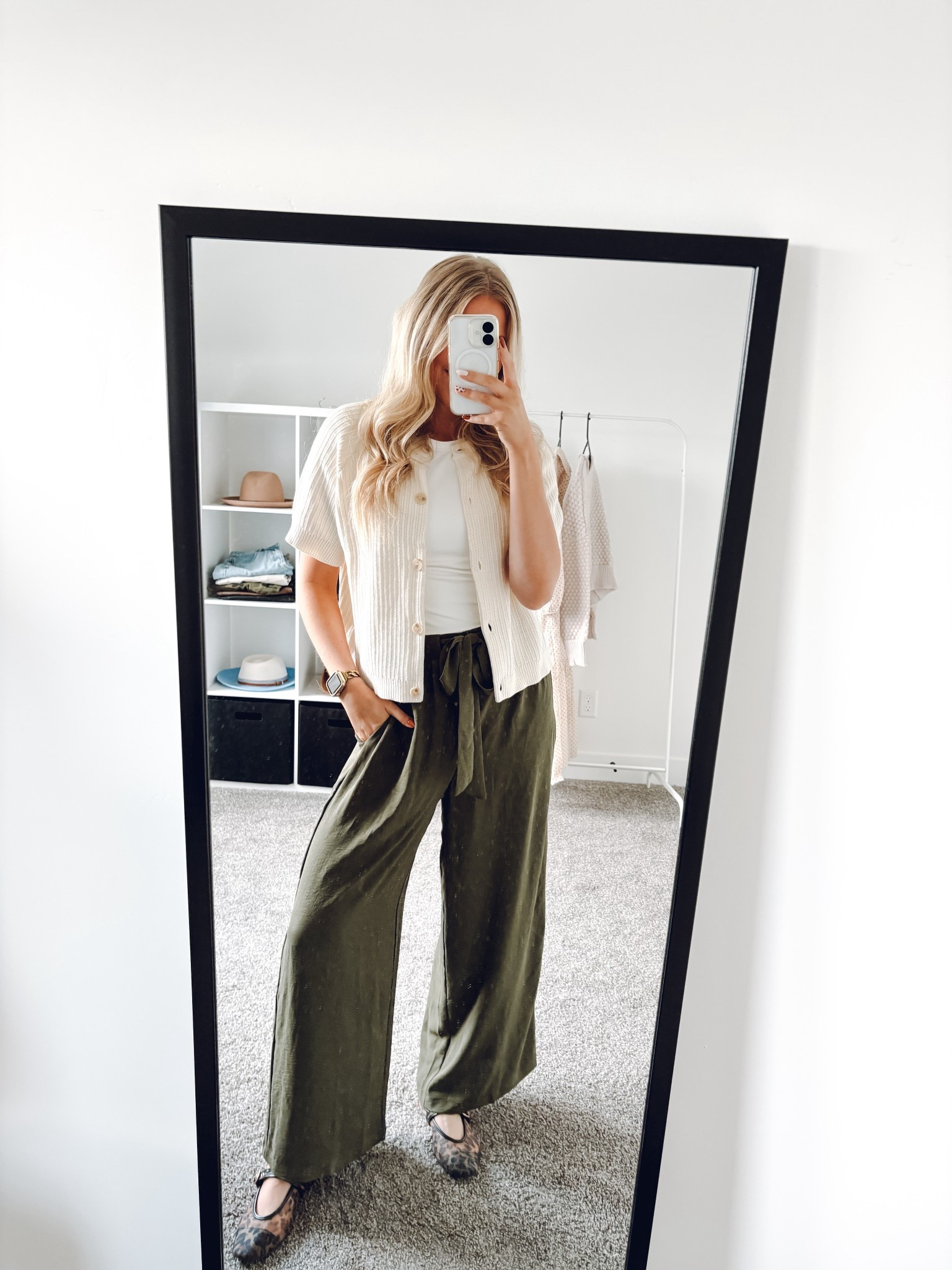 loving this sweater short sleeve top!! use code KARINABOLIER for a discount!
sweater top: wearing M
green linen pants: true to size
Leopard flats: size up half 

| teacher outfit | fall outfit | 

#LTKWorkwear #LTKSeasonal #LTKFindsUnder100