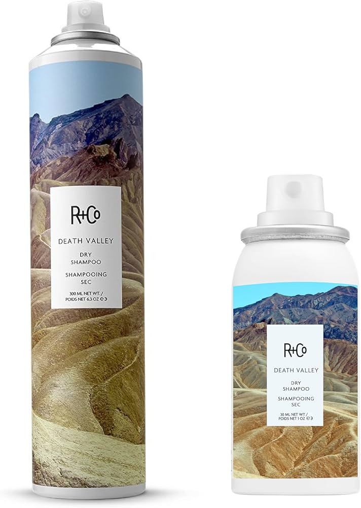 R+Co Death Valley Dry Shampoo (6.3 Oz) + Travel Size (1 Oz) | Vegan + Cruelty-Free | Set of 2 | Amazon (US)