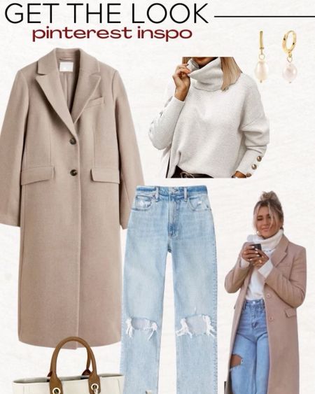 H&M- abercrombie & Fitch- target- amazon- outfit inspo- outfit ideas- fall outfit- winter outfit- jeans- turtleneck- fall outfit inspo- winter outfit inspo- long coat- purse- tote bag- 